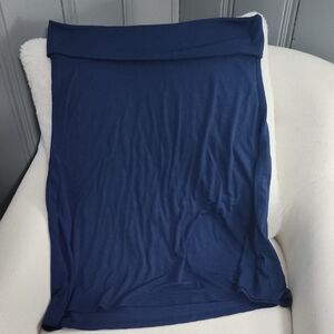 Navy Blue Midi Skirt